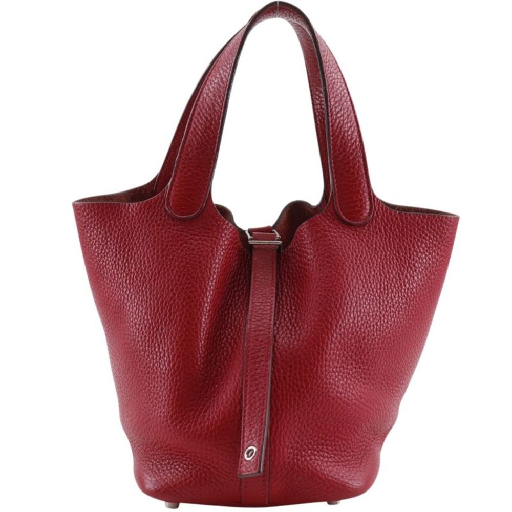 Hermes Picotin Clémence Red Leather Handbag